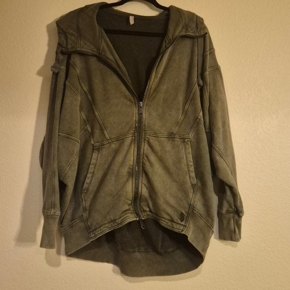 Free People Movement We The Free Camden Hoodie in Olive Green - Picture 4 of 10